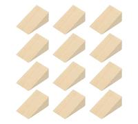 sourcing map 12Pcs Wooden Door Stopper, 1.97" x 1.18" x 0.79" Non-Slip Solid Wood Door Wedges Triangle Wooden Doorstop Blocks for Chair Caning Home Office Floor