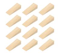 sourcing map 12Pcs Wooden Door Stopper, 3.15" x 1.18" x 0.79" Non-Slip Solid Wood Door Wedges Triangle Wooden Doorstop Blocks for Chair Caning Home Office Floor