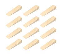 sourcing map 12Pcs Wooden Door Stopper, 4.72" x 1.18" x 0.79" Non-Slip Solid Wood Door Wedges Triangle Wooden Doorstop Blocks for Chair Caning Home Office Floor