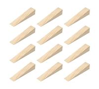 sourcing map 12Pcs Wooden Door Stopper, 5.91" x 1.18" x 1.18" Non-Slip Solid Wood Door Wedges Triangle Wooden Doorstop Blocks for Chair Caning Home Office Floor