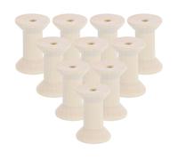 sourcing map 12Pcs Wooden Empty Spool, 1.2" x 2" Unfinished Wooden Spools Wire Weaving Bobbins Empty Thread Spools for Crafts DIY Art Embroidery Sewing Thread Twine, Wood Color