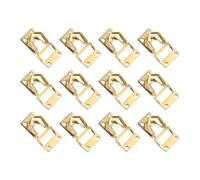 sourcing map 12set Hooks and Eyes Closure Set 8mm Metal Hook and Eye Sewing Clasp Snaps Fasteners for Clothing Bra Trousers Pants DIY Craft, Gold Tone