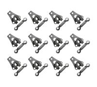 sourcing map 12set Hooks and Eyes Closure Sets 13mm Metal Hook and Eye Sewing Clasp Snaps Fasteners for Clothing Bra Trousers Pants DIY Craft, Gunmetal