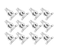 sourcing map 12set Hooks and Eyes Closure Sets 13mm Metal Hook and Eye Sewing Clasp Snaps Fasteners for Clothing Bra Trousers Pants DIY Craft, Silver Tone