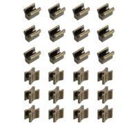 sourcing map 12Set Zipper Slider Retainers Kits, #8 Copper Top & Bottom Stopper Closed-end Zipper Slider for Bags Coats Jackets Zippers Repairing Replacement, Bronze