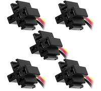 sourcing map 12V DC 5-Pin 30/40Amp SPDT Relay Socket Harness Base for Interlocking 5pcs
