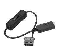 sourcing map 12V Step-Up USB Fan Adapter Input 5V Output 5-12V DC with ON/Off Switch PWM to USB Adapter Cable 11.8" for 3-Pin/4-Pin PC Cooling Fans Computer PWM Controller