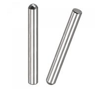 sourcing map 12x100mm Dowel Pins, 2pcs 304 Stainless Steel Round Head Flat Chamfered End Dowel Pin Bunk Bed Pins Shelf Pegs Support Shelves Fasten Elements