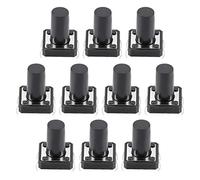 sourcing map 12x12x15mm Panel Mini/Micro/Small PCB Momentary Tactile Tact Push Button Switch DIP 10PCS