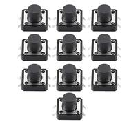 sourcing map 12x12x9mm Momentary Panel PCB Surface Mounted Devices SMT Mount 4 Pins Push Button SPST Tactile Tact Switch 10PCS
