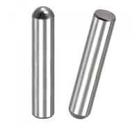 sourcing map 12x60mm Dowel Pins, 2pcs 304 Stainless Steel Round Head Flat Chamfered End Dowel Pin Bunk Bed Pins Shelf Pegs Support Shelves Fasten Elements