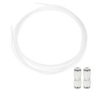 sourcing map 13.12ft PTFE Plastic Tubing Hose, 3mm ID x 4 mm OD Insulating 3D Printer Hose Ultra-Smooth with Pneumatic Fittings for 3D Printer Conveying Tubing, White