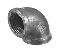 sourcing map 13/16"(20mm) 90 Degree Malleable Iron Elbow Fitting, Threaded Pipes Fitting Brackets Nipples for Vintage Fixtures DIY Furniture Pipe Plumbing, 1Pcs