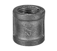 sourcing map 13/16"(20mm) Pipe Fitting Coupling, Cast Malleable Iron Threaded Pipe Coupling Connector for Vintage Shelf Bracket DIY Furniture Plumbing Pipe, 1Pcs
