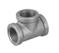 sourcing map 13/16"(20mm) Tee Pipe Fitting, Malleable Cast Iron Threaded Pipe Fitting for Vintage Shelves Bracket DIY Furniture Plumbing Pipe, 1Pcs