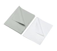 sourcing map 13.78x10.43" Jewelry Cleaning Cloth, 2Pcs Double-Sided Microfiber Polishing Cloth for Silver Gold Brass Jewelry, Gray/White