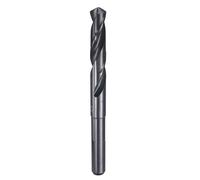 sourcing map 13.9mm (35/64") Drill Bit 1/2" Reduced Shank 3-Flat 4241 High Speed Steel Nitriding Black 118° for Soft Materials Wood Plastic Iron Copper Aluminum