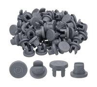 sourcing map 13 mm/0.5 inch Vials Rubber Stoppers, 100 Pcs Two Legs Butyl Rubber Bottle Stopper Self-Healing Injection Ports Seal for Glass Vial and Liquid Culture Jars, Grey