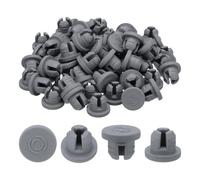sourcing map 13 mm/0.5 inch Vials Rubber Stoppers, 200 Pcs Three Legs Butyl Rubber Bottle Stopper Self-Healing Injection Ports Seal for Glass Vial and Liquid Culture Jars, Grey