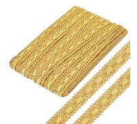 Sourcing Map 13 Yard Gimp Braid Trim 3/4 Inch Polyester Woven Upholstery Decorative for DIY Crafts Sewing Curtain Slipcover Costume, Gold