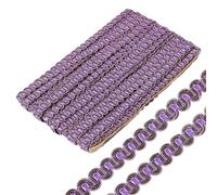Sourcing Map 13 Yard Gimp Braid Trim 3/8 Inch Polyester Woven Braid Trim Upholstery Decorative Gimp for DIY Crafts Sewing Curtain Slipcover Costume, Purple
