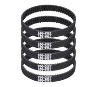 sourcing map 130mm GT-2 Timing Belt, 5pcs 6mm Width 2mm Pitch 3D Printing GT-2 Timing Belt Closed Loop Rubber, Black