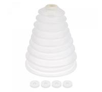 sourcing map 130mm Rubber Drill Dust Cover Collector, for Electric Hammer Impact Drill Ash Bowl, Device Tool Accessories, White