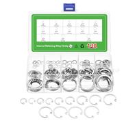 sourcing map 130Pcs Internal Retaining Ring Circlip Assortment Set, 304 Stainless Steel Circlip Snap 13 Sizes M8 M9 M10 M12 M14 M16 M18 M20 M22 M24 M26 M28 M30