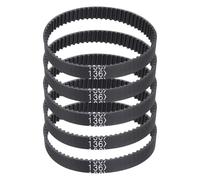 sourcing map 136mm GT-2 Timing Belt, 5pcs 6mm Width 2mm Pitch 3D Printing GT-2 Timing Belt Closed Loop Rubber, Black