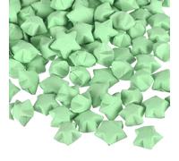 sourcing map 136pcs Pre-Made Origami Lucky Stars Paper Wishing Star Light Green for Best Wish Christmas Party Wedding Valentine's Day Girl Friends Gift