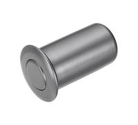 sourcing map 13mm/0.51" Door Latch Dust Protector, 201 Stainless Steel Dust-Proof Security Sliding Lock Inserts, Barrel Bolt Lock Accessories for Interior and Outdoor Latch, Grey