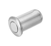 sourcing map 13mm/0.51" Door Latch Dust Protector, 201 Stainless Steel Dust-Proof Security Sliding Lock Inserts, Barrel Bolt Lock Accessories for Interior and Outdoor Latch, Silver