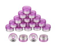 sourcing map 13mm Flip Off Caps, 100PCS Burr-Free Flip Off Top Caps Seals Flip Off Aluminum Plastic Vial Flip Off Seals Caps Cover for Glass Vial Freeze-Dried Bottles, Pink/Silver