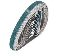 sourcing map 13mm x 305mm Sanding Belts, 16 Pcs 40/60/80/120 Grit Zirconia Abrasive Belt Sander File Belt for Woodworking, Metal Polishing, Knife Sharpener