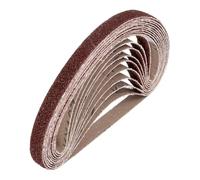 sourcing map 13mm x 457mm Sanding Belts, 20 Pcs 36 Grits Aluminum Oxide Abrasive Belt Sander File Belt for Woodworking, Metal Polishing, Knife Sharpener
