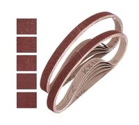 sourcing map 13mm x 457mm Sanding Belts, 20 Pcs 60/80/120/180/240 Grits Aluminum Oxide Belt Sander Abrasive File Belt for Woodworking, Metal Polishing, Knife Sharpener