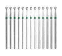 sourcing map 13pcs 100-120 Grits Diamond Grinding Bit 2.7mm Ball Head 2.35mm Shank 2.2.7mm Length Stone Sanding Drill Bits Rotary Tool for Ceramic Glass Nails Grinding Polishing