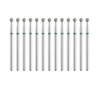 sourcing map 13pcs 100-120 Grits Diamond Grinding Bit 3mm Ball Head 2.35mm Shank 3mm Length Stone Sanding Drill Bits Rotary Tool for Ceramic Glass Nails Grinding Polishing