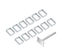 sourcing map 13Pcs Metal Cookie Cutters Set, Aluminum Alloy Cookie Cutter Cookie Baking with Press Stamp for Making Cake Fondant Biscuit Sandwich, Silver Rectangle