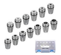 sourcing map 13pcs Spring Collet Chuck ER20 1mm-13mm 65Mn Spring Steel Precision Router Collets for CNC Engraving Milling Lathe Tool