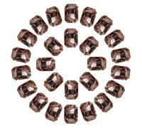 sourcing map 13x18MM Octagon Rectangle Rhinestones, 50 Pcs Crystal Faceted Rhinestones with Silver Plated Glass Gems for Crafts (Wine Red)