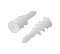 sourcing map 13x42mm Plastic Expansion Tube Drywall Wall Fixing White 25pcs