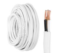 sourcing map 14/2 NM-B Wire with Ground, 50Ft 14AWG 600V UL-Listed Pure Copper Wire 2 Conductor Non-Metallic Sheathed Electrical Cable for Residential Commercial Indoor Wiring(White)