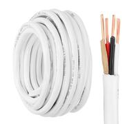 sourcing map 14/3 NM-B Wire with Ground, 25Ft 14AWG 600V UL-Listed Pure Copper Wire 3 Conductor Non-Metallic Sheathed Electrical Cable for Residential Commercial Indoor Wiring(White)
