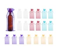 sourcing map 14.5 x 5.5 Inch Organza Wine Bags, 20Pcs Drawstring Organza Bottle Gift Bags Sheer Wine Wrapping Bag for Bottle Wrap Birthday Christmas Wedding Party Favors, Multicolor
