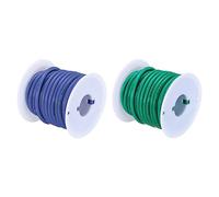 sourcing map 14 Gauge Silicone Wire 14AWG Electrical Wire Stranded Wire Flexible Tinned Copper Wire High Temp Hookup Wire Spool Blue and Green 7.5m/24.6ft for Car Model Electric Appliances 2pcs
