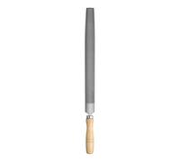 sourcing map 14" Half Round Medium Cut File Double Cut Teeth Medium Metal File High Carbon Steel T12 with Wood Handle for Metal Wood Tool Sharpener, Gray