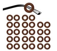 sourcing map 14 Pairs Glasses Ear Grip 0.52" Silicone Ring Type Anti-Slip Ear Hook Eyewear Retainer Eyeglass Temple Tips Sleeve Retainer for Glasses Sunglasses Sports Eyeglasses, Brown