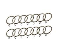 sourcing map 14 PCS Curtain Rod Rings with Eyelets Drapery Metal Curtain Rings Hanging Rings for Curtain Rod 1.8-Inch Inner Diameter Green Brass