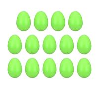 sourcing map 14 Pcs Egg Shakers, Plastic Musical Eggs Maracas Hand Percussion Instruments for DIY Painting Music Learning Easter Party Performance, Green